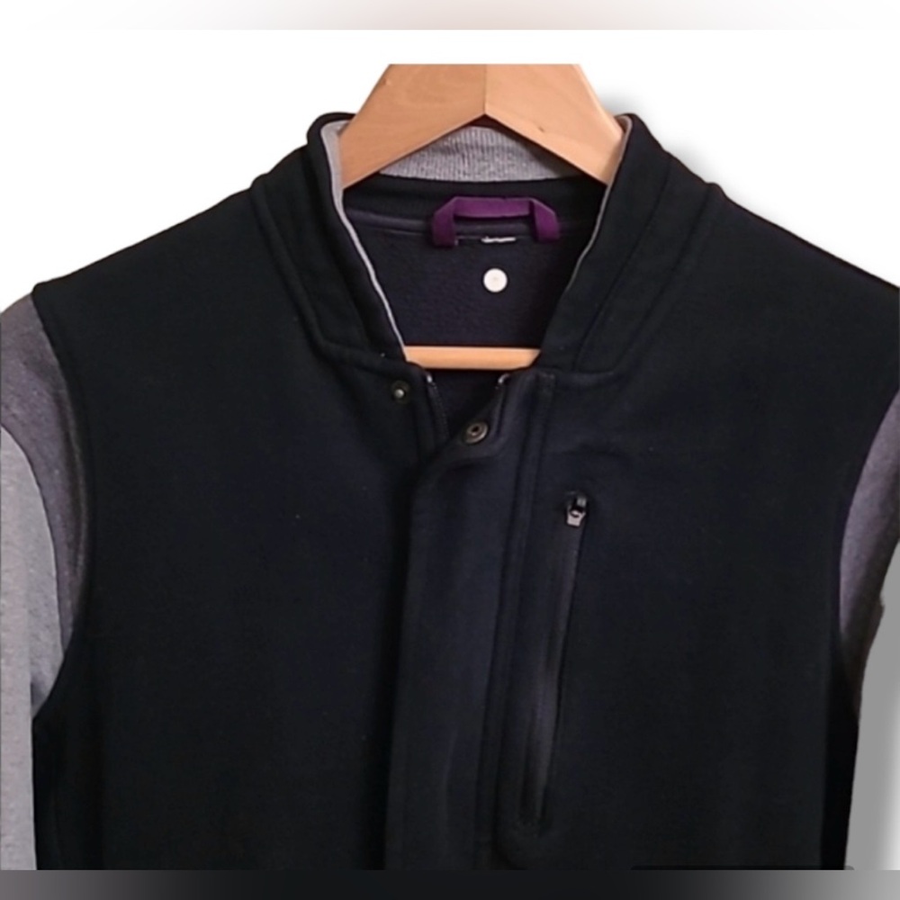 lululemon athletica Black Bomber Jacket with Gray Sleeves - Picture 3 of 8